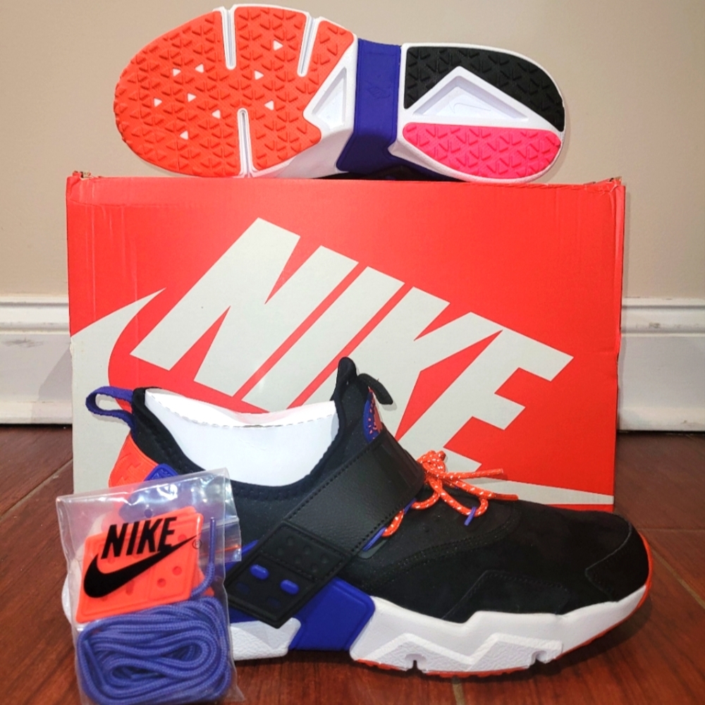 Nike Air Huarache Drift PRM / Black / Rush Violet / Rush Orange Men's 9.5US NWB
